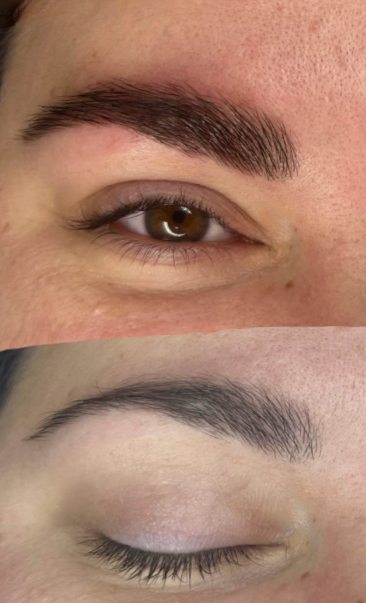 Ламиниране на вежди — преди и след