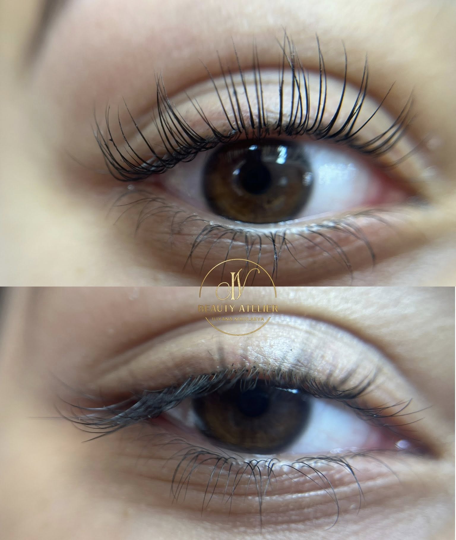 Ламиниране на мигли — видима разлика преди и след