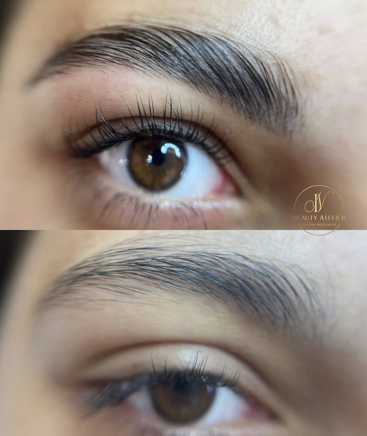 Ламиниране на миглички и оформяне на вежди